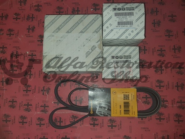 Alfa 147/156/166/GT/GTV/Spider 2.5/3.0/3.2 V6 24V Accessories Belt Kit
