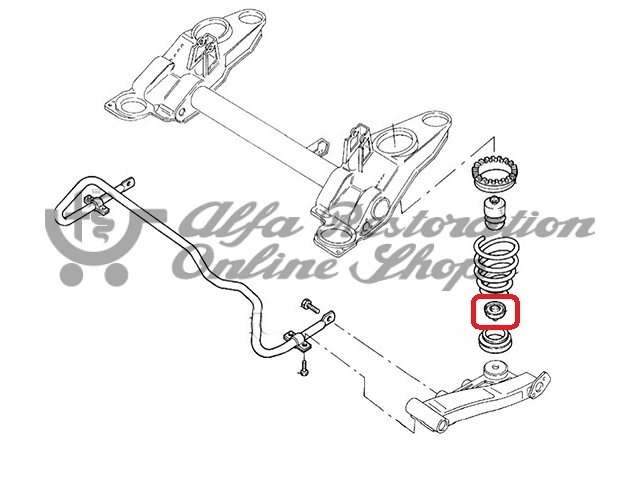 Alfa 145/146/155 Rear Suspension Bump Stop Plastic Seat