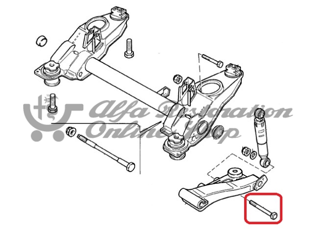 Alfa 145/146/155/Fiat Tipo/Tempra Rear Shock Absorber Lower Bolt