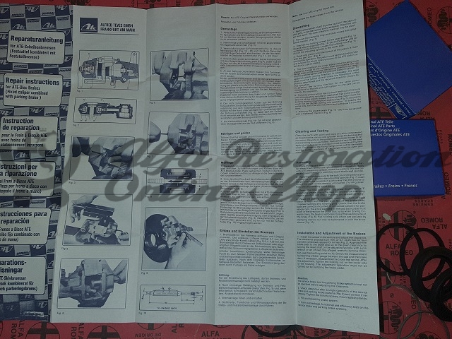 Alfasud/Sprint Front Calipers Repair Kit