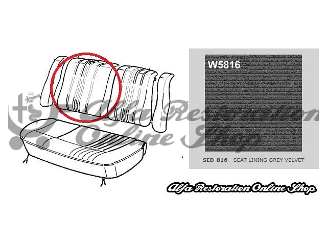 Alfa 33 Rear Seats Back Fabric - Right Side