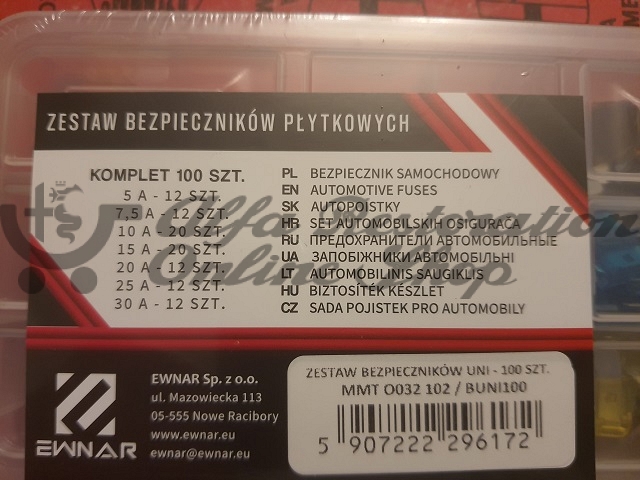 Alfa Romeo/FIAT/Lancia Standard Blade Fuses Assortment