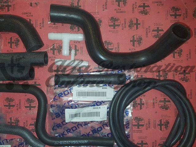 Alfa 33 907 Series 8V/Twin Carbs Cooling Hoses Set