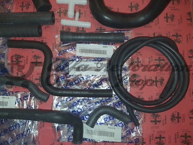 Alfa 33 907 Series 8V/Twin Carbs Cooling Hoses Set