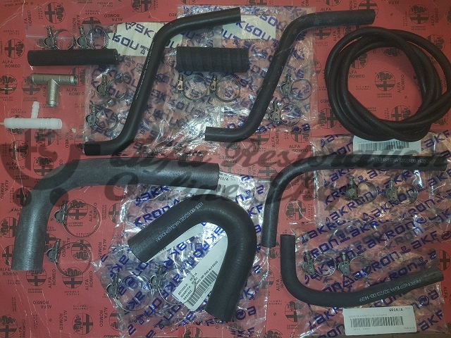 Alfa 33 905 Series/Alfasud/Sprint Cooling Hoses Set with Hose Clamps (Single Carb)