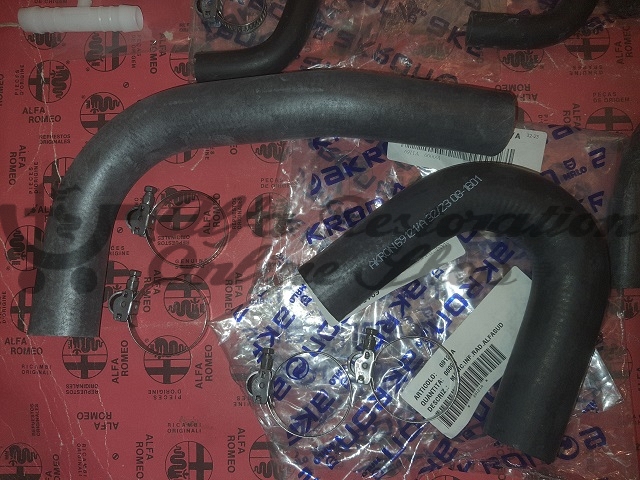 Alfa 33 905 Series/Alfasud/Sprint Cooling Hoses Set with Hose Clamps (Single Carb)