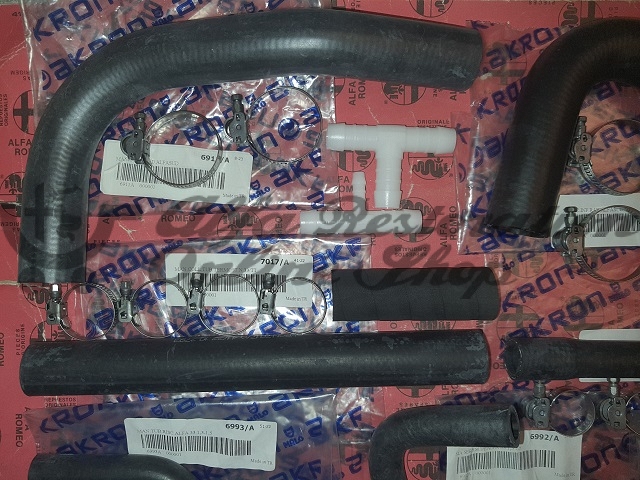 Alfa 33 905 Series/Alfasud/Sprint Cooling Hoses Set with Hose Clamps (Twin Carb)