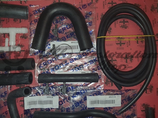 Alfa 33 905 Series/Alfasud/Sprint Cooling Hoses Set with Hose Clamps (Twin Carb)