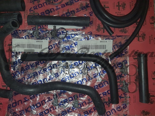 Alfa 33 905 Series/Alfasud/Sprint Cooling Hoses Set with Hose Clamps (Twin Carb)