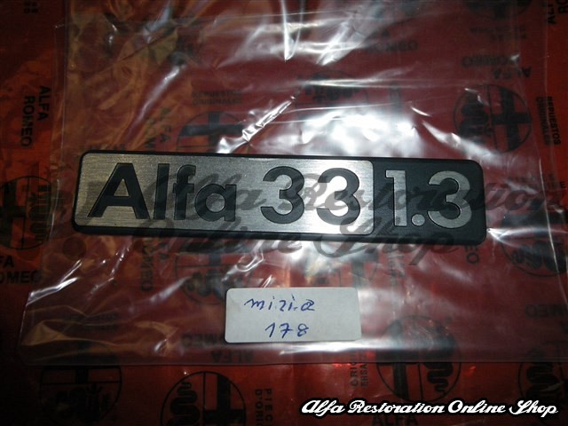 Alfa 33 "Alfa 33 1.3" Boot Badge