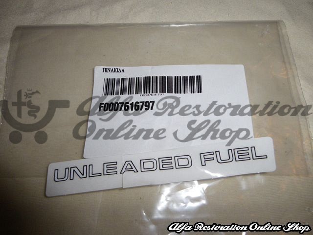 Unleaded Fuel Sticker