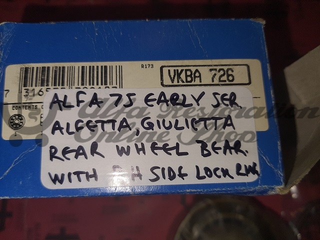 Alfa 75/Alfetta/Giulietta Rear Wheel Bearing Set with Lock Rings