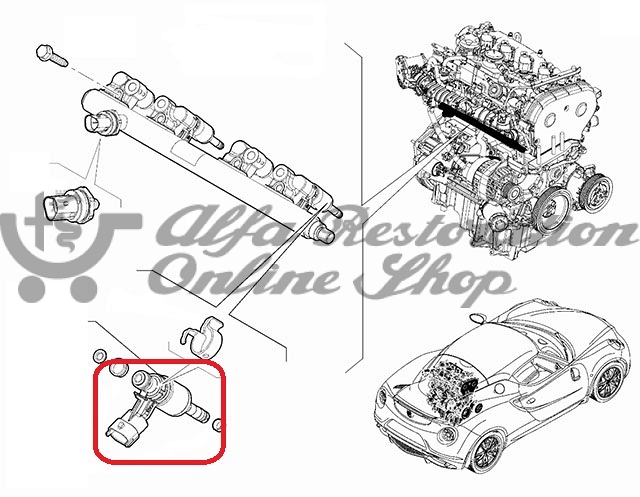 Alfa 4C/Giulietta 1.8 TB Fuel Injector