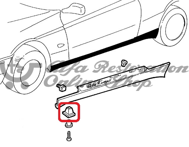 Alfa 145/146/155/GTV/Spider Side Skirt Plastic Bush