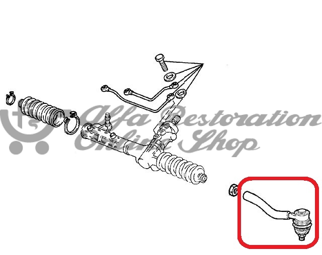 Alfa 155/GTV/Spider Track Rod End Left Side
