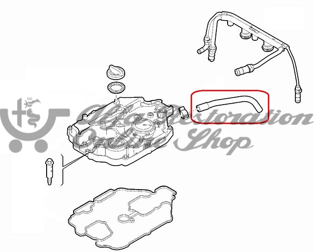 Alfa 159/Brera/Spider/4C/Giulietta 1.8 TB  Oil Breather Hose (Intake Sleeve to Valve Cover)