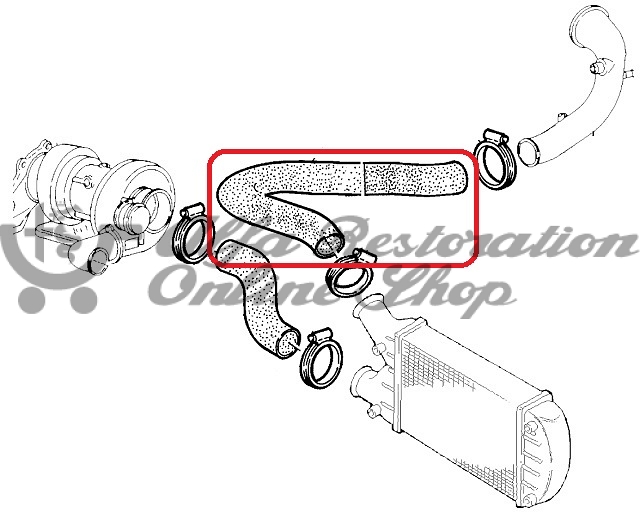 Alfa GTV/Spider 2.0 TB V6 Intercooler Hose (Turbo Compressor to Intake)