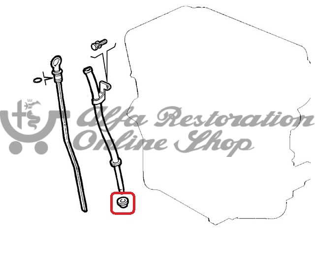 Alfa 145/146/147/155/156/166/GT/GTV/Spider Oil Dipstick Tube Seal