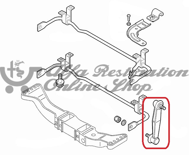 Alfa 147/156/GT Rear Suspension Sway Bar Drop Link Set