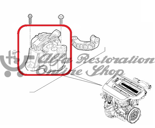 Alfa Tonale/Fiat 500X/Jeep Renegade & Compass 1.6 Front Right Engine Mount (Engine Side)