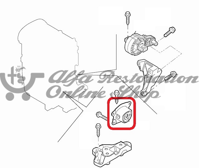 Alfa 159/Brera/Spider 2.2 JTS Gearbox Mount (REPAIR SERVICE ONLY)