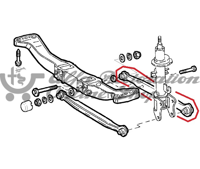 Alfa 147/156/GT Rear Suspension Rear Facing Suspension Rod