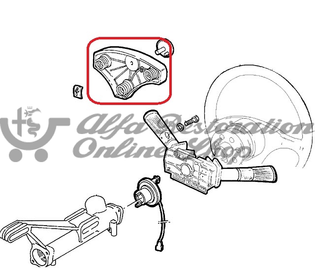 Alfa 164 Series 1 3.0 V6 12V Warning Horn Pad (Leather)