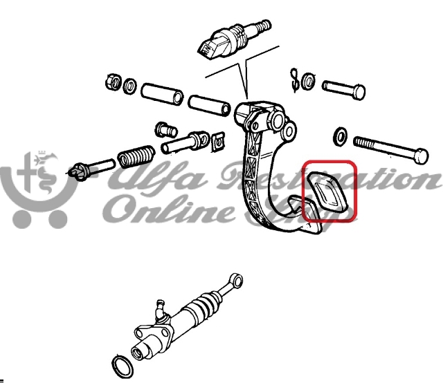 Alfa 156 Clutch Pedal Pad
