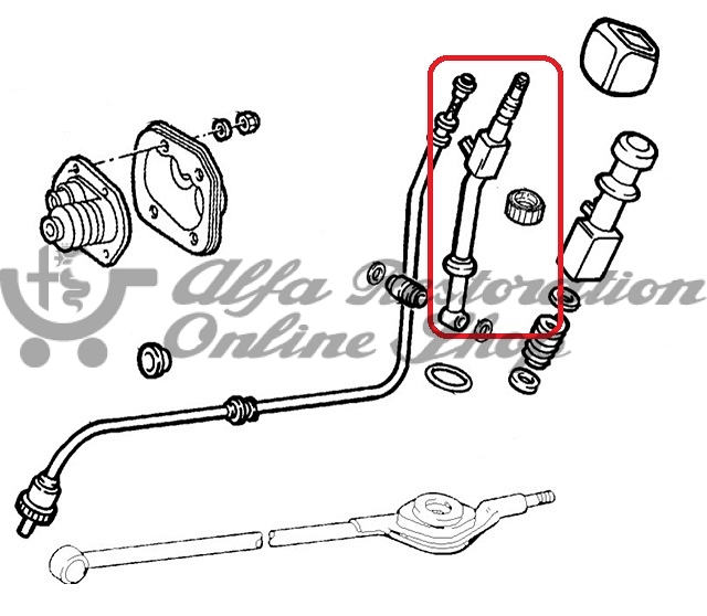 Alfa 164 FL92/Super/USA MY '95 Gear Lever Assembly
