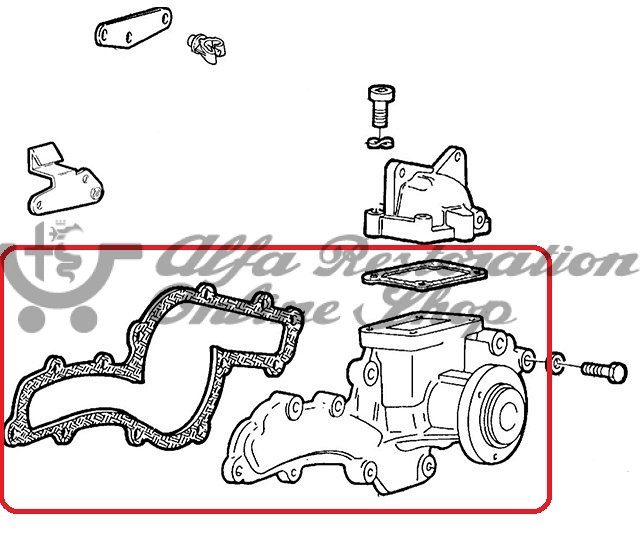 Alfa 164 2.0 TB V6/3.0 V6 12V Water Pump