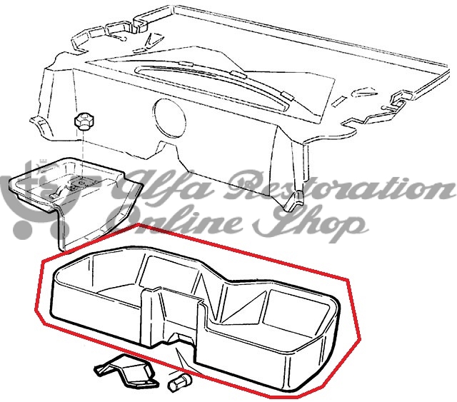 Alfa GTV/Spider 916 Series Battery Compartment Carpet Cover