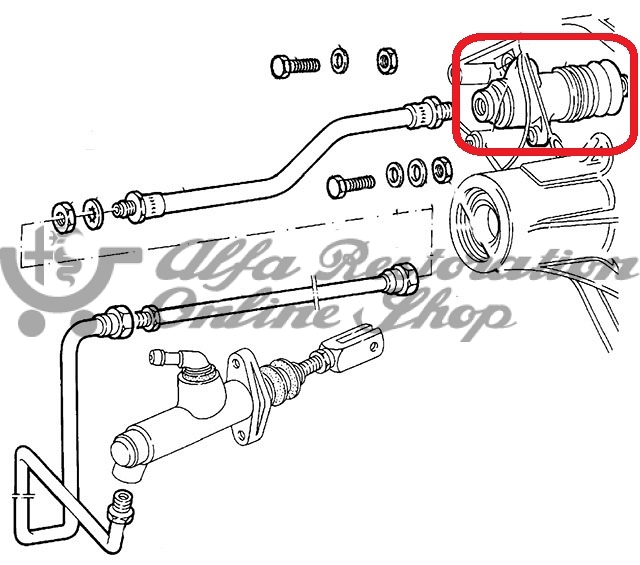 Alfa 75/Milano/Alfetta/Giulietta Clutch Slave Cylinder