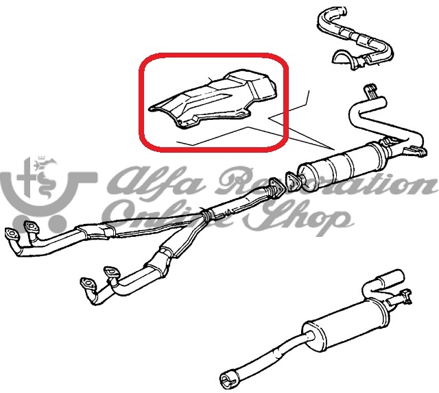 Alfa 33 905/907 Series Catalyst/Middle Box Heat Shield (on floor)