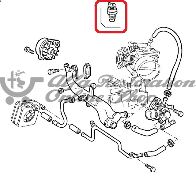 Alfa 145/146/155/156/GTV/Spider Coolant Temperature Warning Light Sensor (Instrument Panel Gauge)