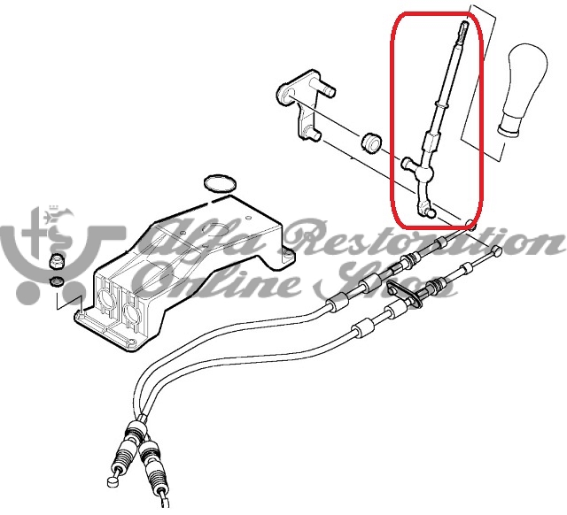 Alfa 147 1.6/2.0 Twin Spark/1.9 JTD Gear Lever
