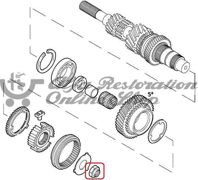 Alfa Romeo/Fiat/Lancia Gearbox Secondary Shaft Nut