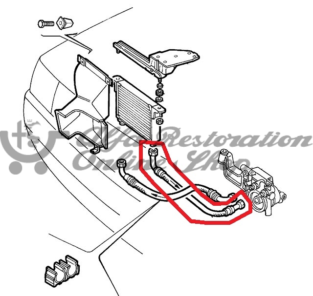 Alfa 155 1.7/1.8/2.0 TS 8V Oil Cooler Hose (Inlet)