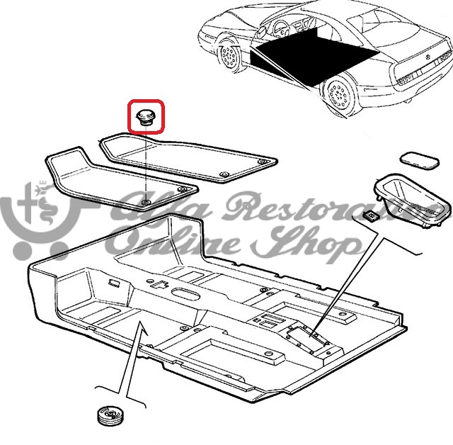 Alfa GTV/Spider Floor Mat Button Clip Kit