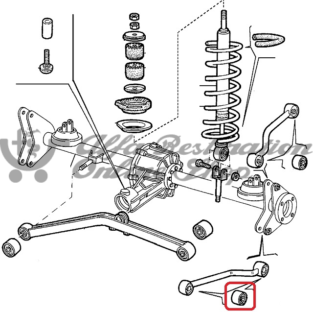 Alfa 33 905/907 4X4/Permanent 4 Series Rear Suspension Bush (Lower Control Arms)