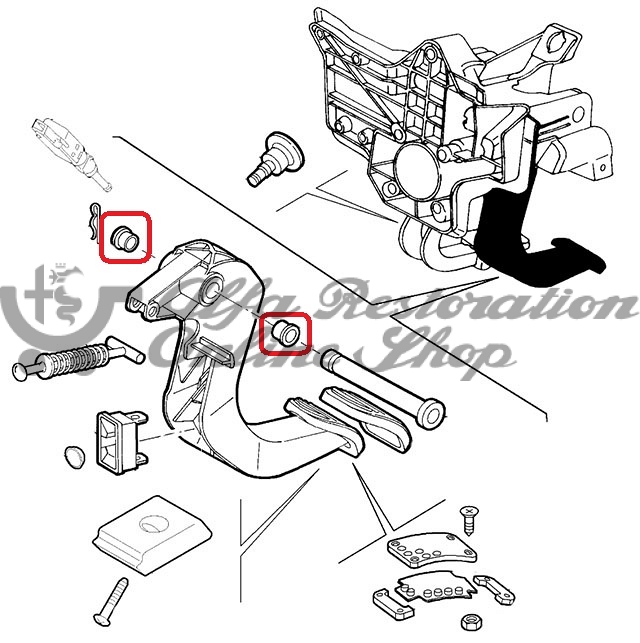 Alfa 147/GT Clutch Pedal Shaft Bush