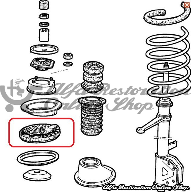 Alfa 33 Front Suspension Spring Rubber Mount/Ring