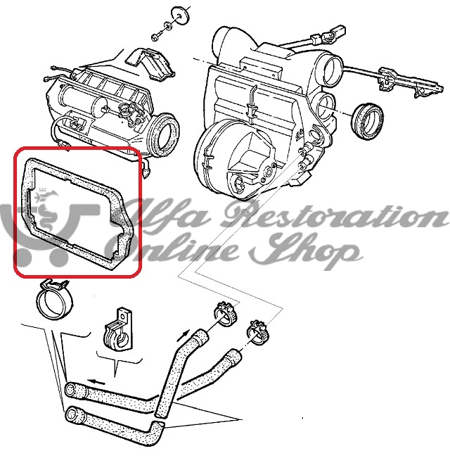 Alfa 164 Heater/AC Unit Firewall Seal