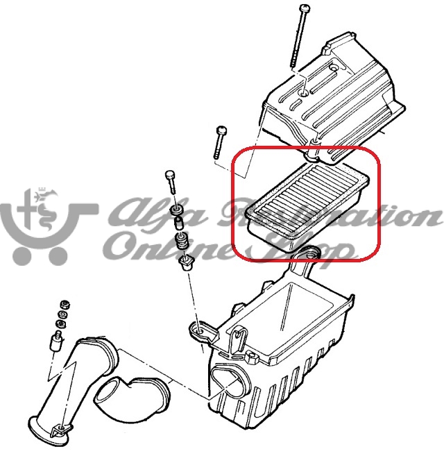 Alfa 155 2.5 V6/GTV & Spider 2.0 V6 TB Air Filter Element