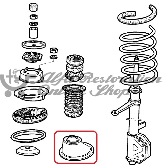 Alfa 33/164 Front Left Suspension Spring Plate