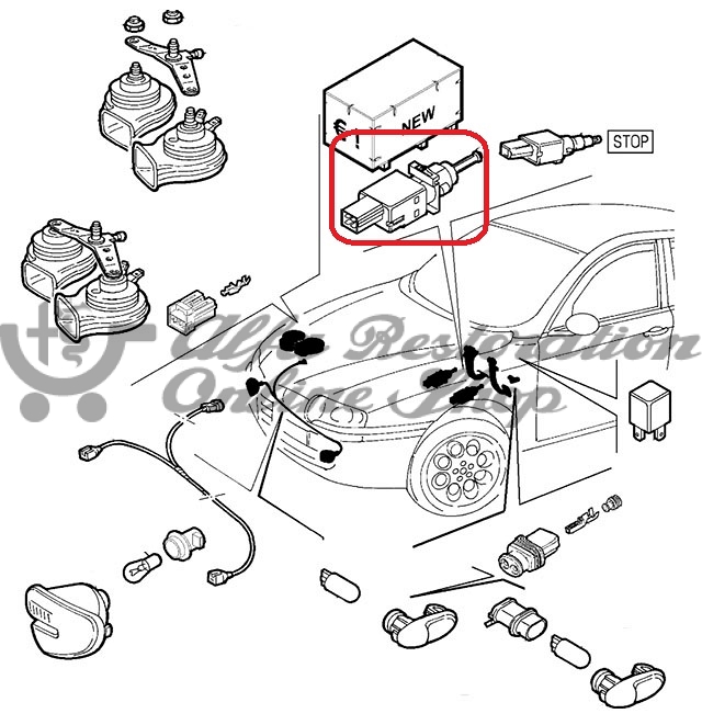 Alfa 147/156/GT Clutch Pedal Switch (Cruise Control)