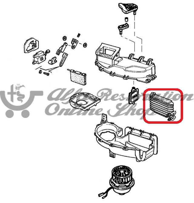 Alfa 145/146/155/GTV/Spider Air Conditioning Evaporator (LHD)