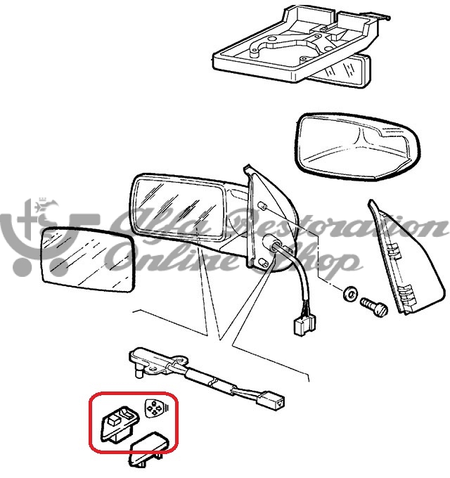 Alfa Romeo 155 All Models Electric Mirror Adjustment Switch