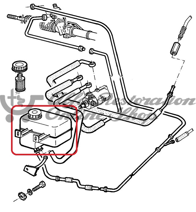 Alfa 75/Milano 2.5 V6 Automatic Transmission Power Assisted Steering Fluid Tank