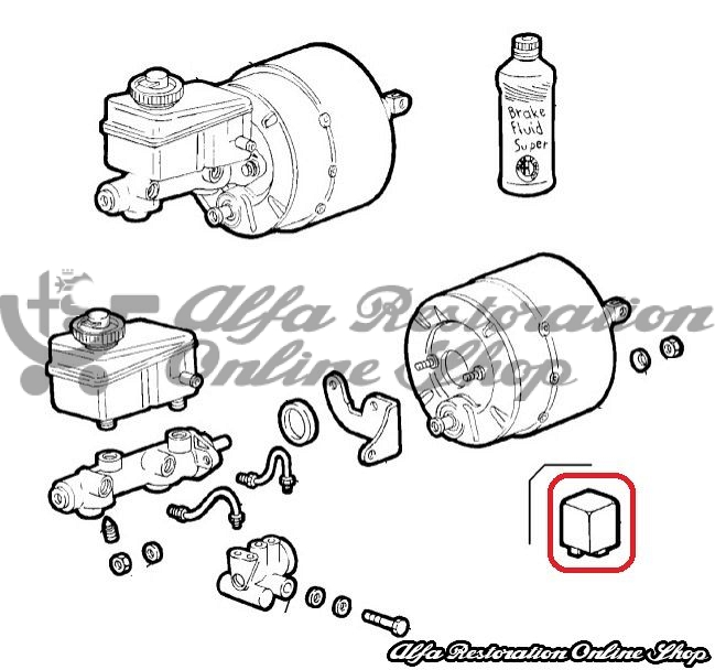Alfa 75/Milano/S.Z./R.Z. Braking System Relay