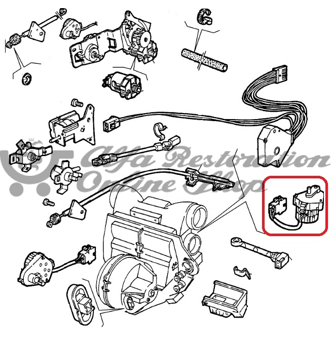 Alfa 164 Series 1, FL/92 Super Air Distribution Stepper Motor Assembly (Automatic AC/RHD)